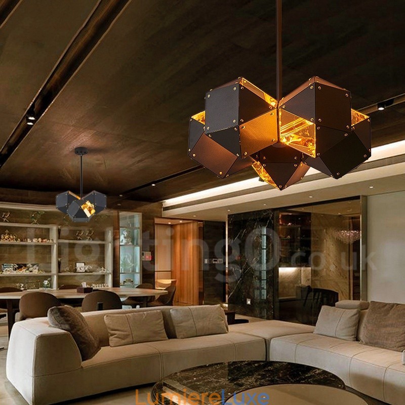 Suspension contemporaine moderne à 5 lumières