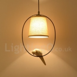 Suspension vintage rustique à 1 lumière