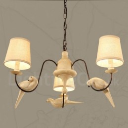 Suspension vintage rustique à 3 lumières