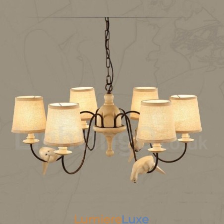 Suspension vintage rustique à 6 lumières Suspension vintage rustique à 6 lumières