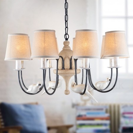 Suspension vintage rustique à 8 lumières Suspension vintage rustique à 8 lumières