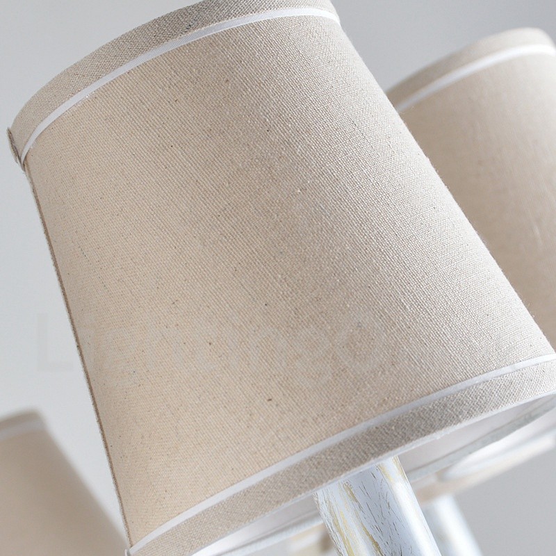 Suspension vintage rustique à 8 lumières