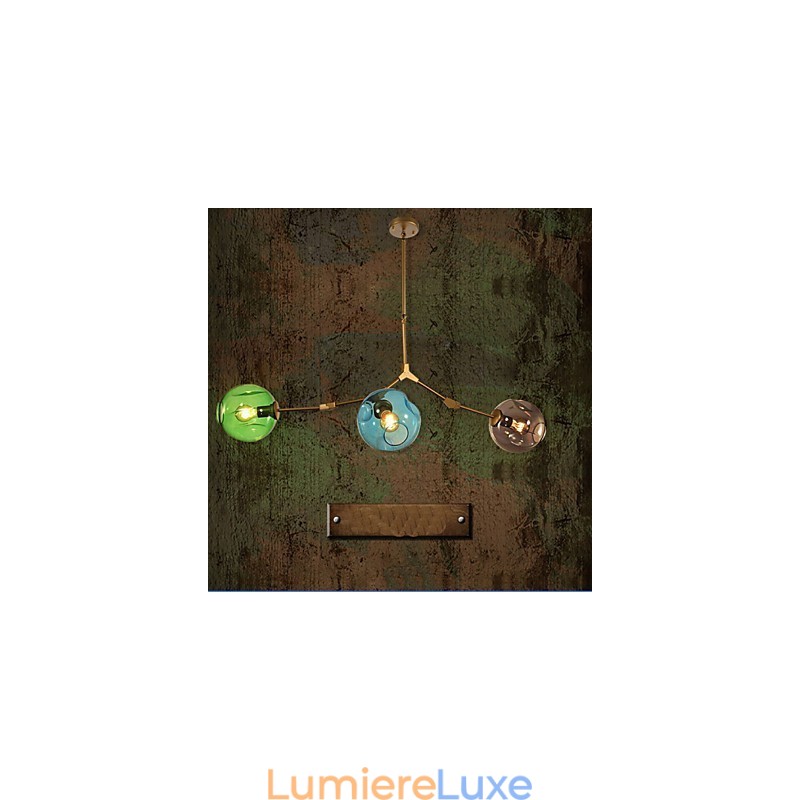 Suspension en forme d'ampoule en verre Art Color