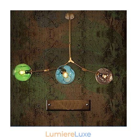 Suspension en forme d'ampoule en verre Art Color Suspension en forme d'ampoule en verre Art Color
