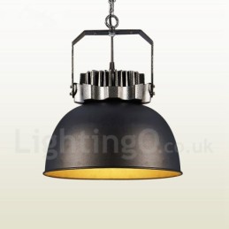 Suspension vintage en métal Black Country