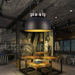 Suspension vintage en métal Black Country