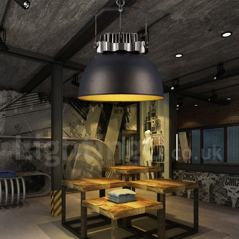 Suspension vintage en métal Black Country