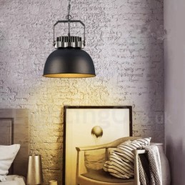 Suspension vintage en métal Black Country