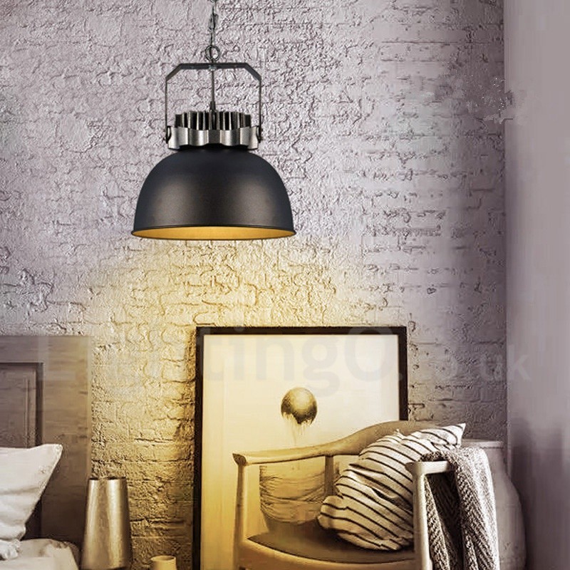 Suspension vintage en métal Black Country