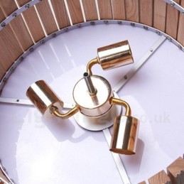 Suspension tambour en bois moderne et contemporaine