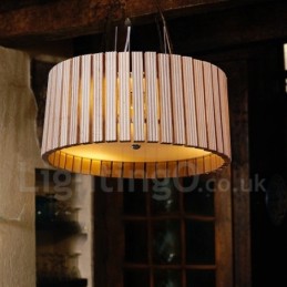 Suspension tambour en bois moderne et contemporaine