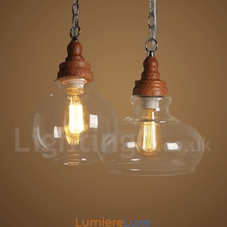 Suspension rétro vintage avec abat-jour en verre Suspension rétro vintage avec abat-jour en verre