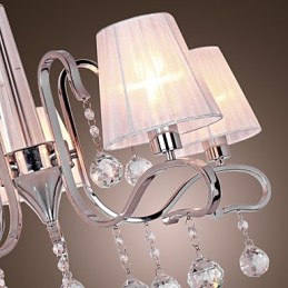 Lustre moderne contemporain en cristal électroplaqué