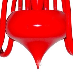 Lustre moderne 18 lumières G4 peinture rouge