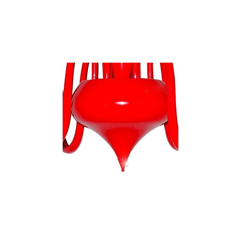 Lustre moderne 18 lumières G4 peinture rouge