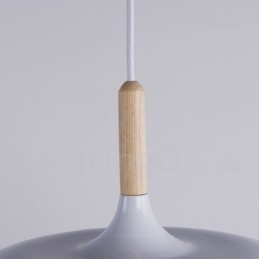 Suspension moderne contemporaine en bois et métal