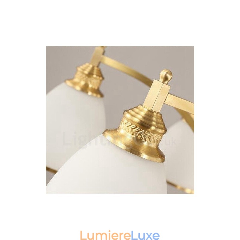 Lustre rustique à 3 lumières en métal et cuivre intégré