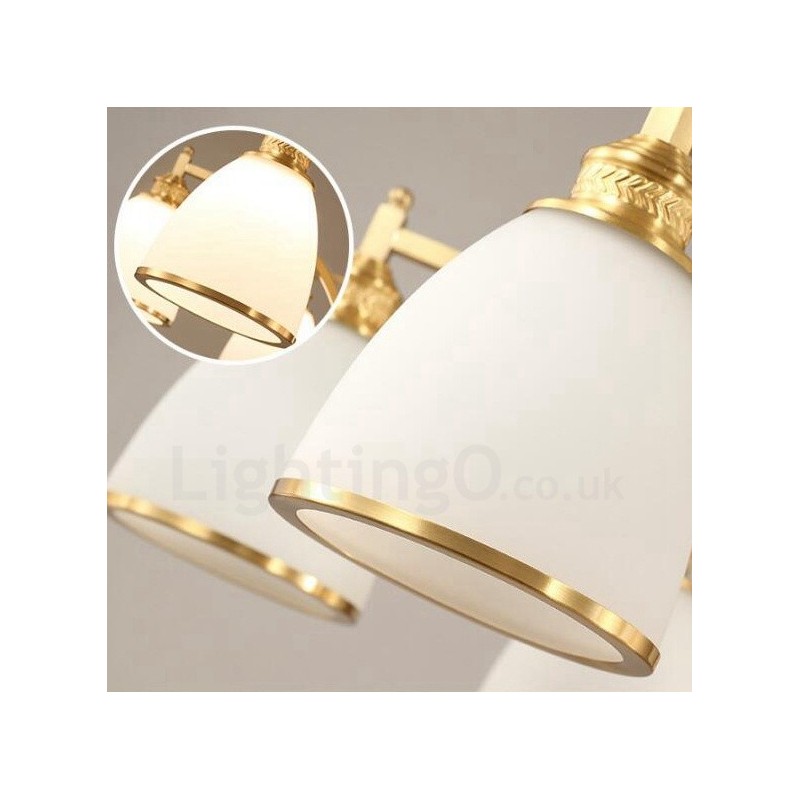 Lustre rustique à 6 lumières en métal et cuivre intégré