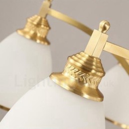 Lustre rustique à 10 lumières en métal et cuivre intégré