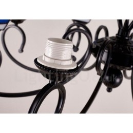 Lustre en métal intégré de style méditerranéen à 8 lumières