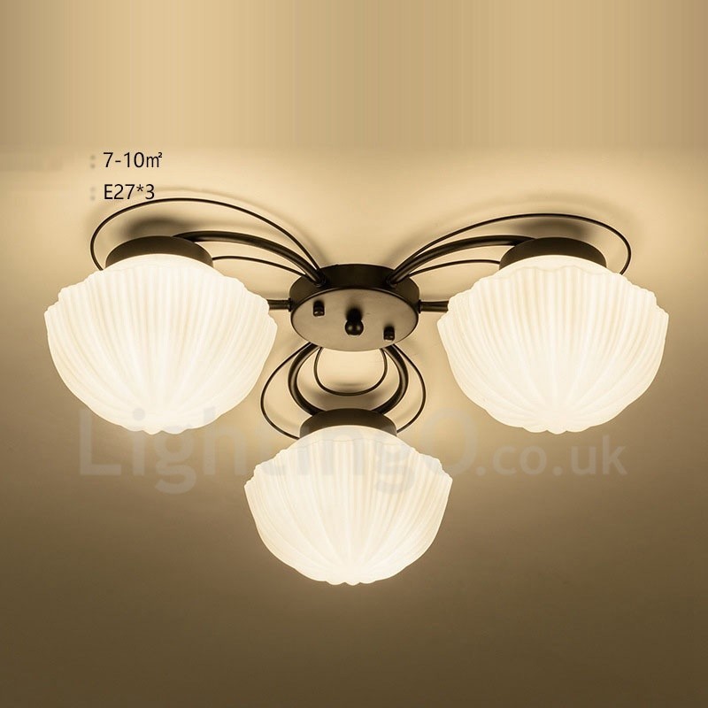 Lustre rustique intégré à 3 lumières