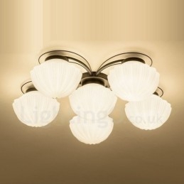Lustre rustique intégré à 6 lumières