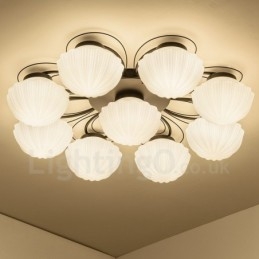 Lustre intégré rustique Lodge à 9 lumières