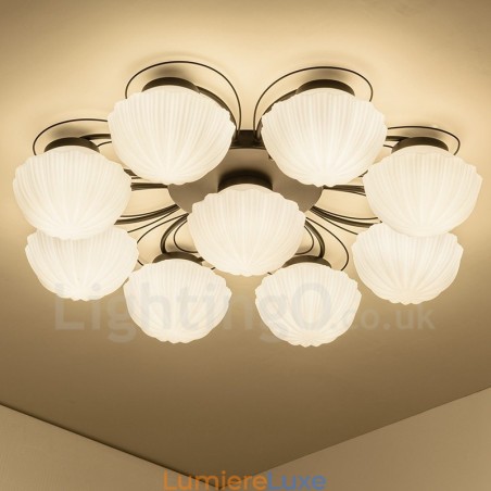 Lustre intégré rustique Lodge à 9 lumières Lustre intégré rustique Lodge à 9 lumières