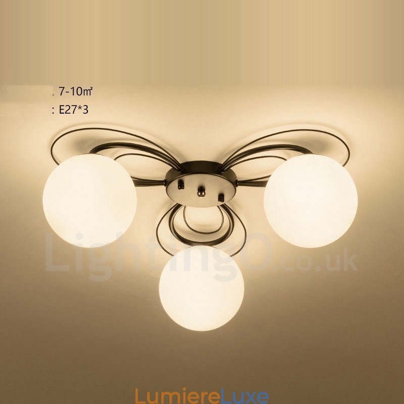 Lustre rustique intégré à 3 lumières
