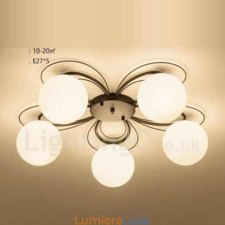 Lustre rustique intégré à 5 lumières Lustre rustique intégré à 5 lumières
