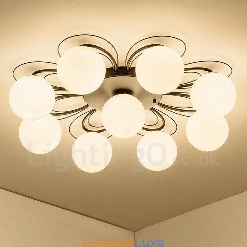 Lustre intégré rustique Lodge à 9 lumières