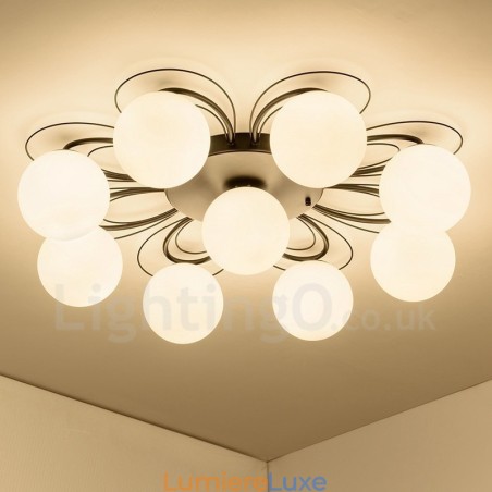 Lustre intégré rustique Lodge à 9 lumières