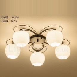 Lustre rustique intégré à 5 lumières