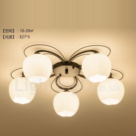 Lustre rustique intégré à 5 lumières Lustre rustique intégré à 5 lumières