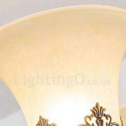 Lustre en métal intégré à 8 lumières de style rustique
