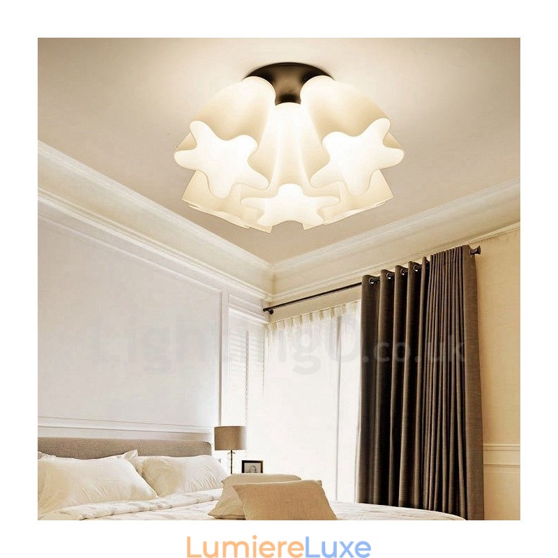 Lustre rustique intégré à 5 lumières