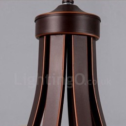 Lustre en métal intégré à 6 lumières de style rustique