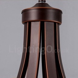 Lustre en métal intégré à 8 lumières de style rustique