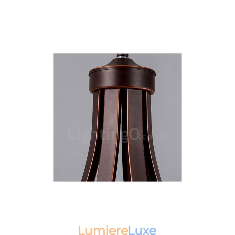 Lustre en métal intégré à 8 lumières de style rustique
