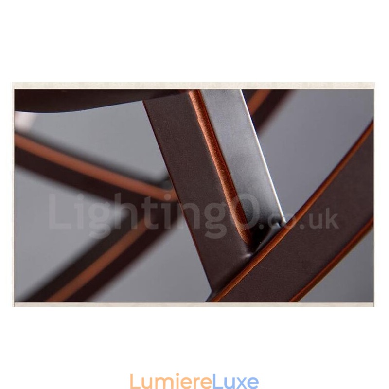 Lustre en métal intégré à 8 lumières de style rustique