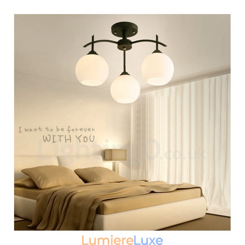 Lustre intégré classique traditionnel à 3 lumières