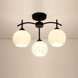 Lustre intégré classique traditionnel à 3 lumières