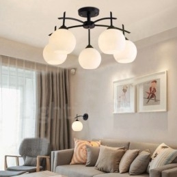Lustre intégré classique traditionnel à 5 lumières