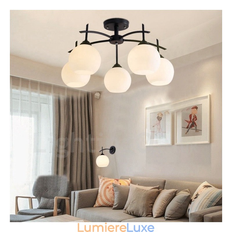 Lustre intégré classique traditionnel à 5 lumières
