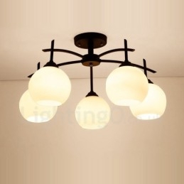 Lustre intégré classique traditionnel à 5 lumières