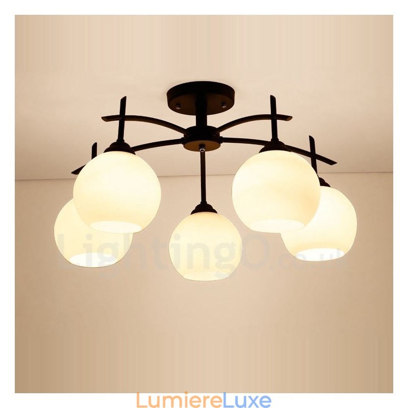 Lustre intégré classique traditionnel à 5 lumières