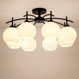 Lustre intégré classique traditionnel à 8 lumières
