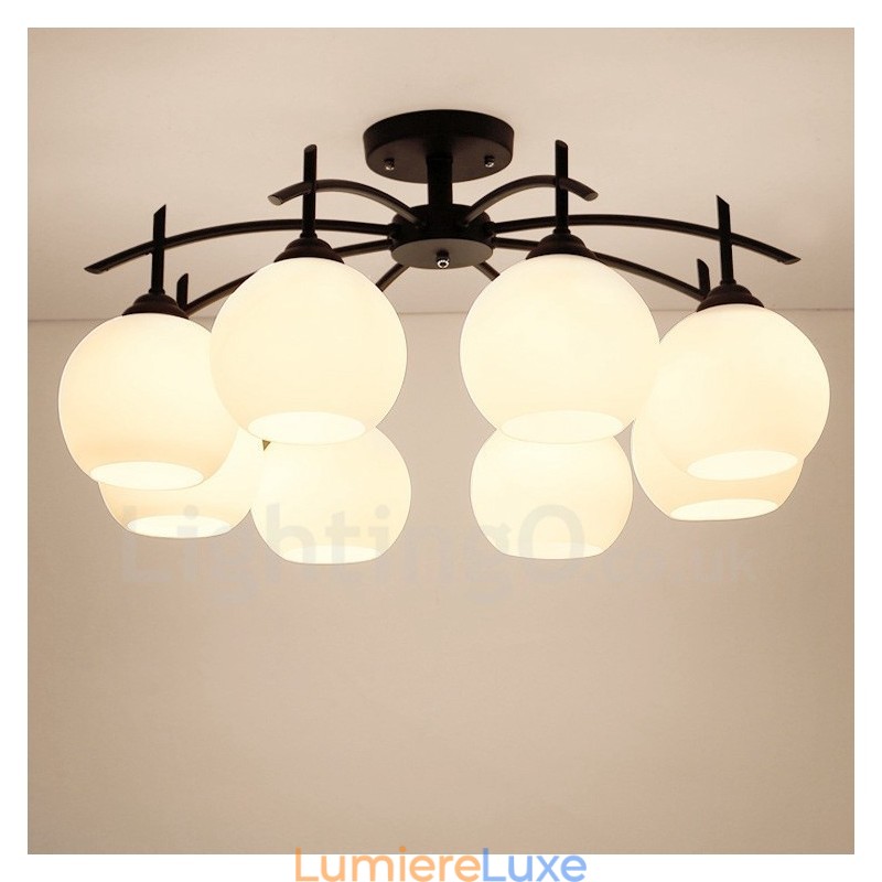 Lustre intégré classique traditionnel à 8 lumières