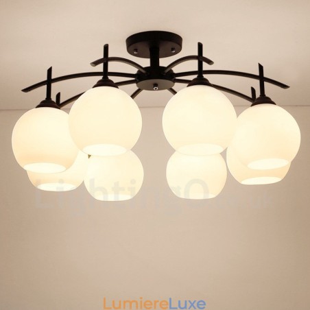 Lustre intégré classique traditionnel à 8 lumières Lustre intégré classique traditionnel à 8 lumières