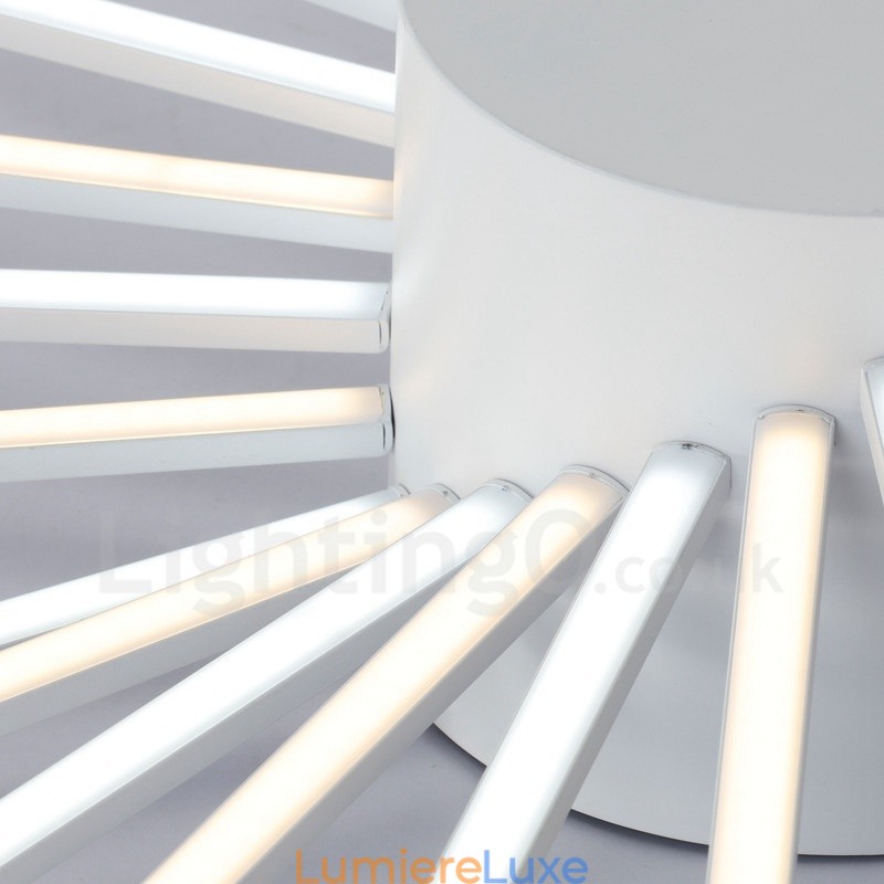 Lustre moderne contemporain intégré en métal à 28 lumières
